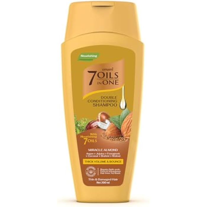 Emami 7 Oils in One Double Conditioning Shampoo Miracle Almond 200 ml - Image 1